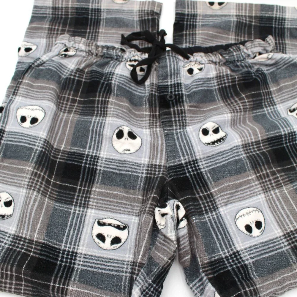 Disney Nightmare Before Christmas Sm Plaid Jack Skellington Lounge Pajama Pants - Picture 3 of 5